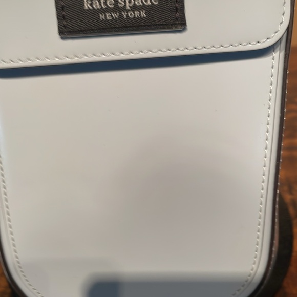 Kate Spade Ice Blue Sam Icon Spazzolato Leather Crossbody Bag with Bag Charm - Picture 8 of 10